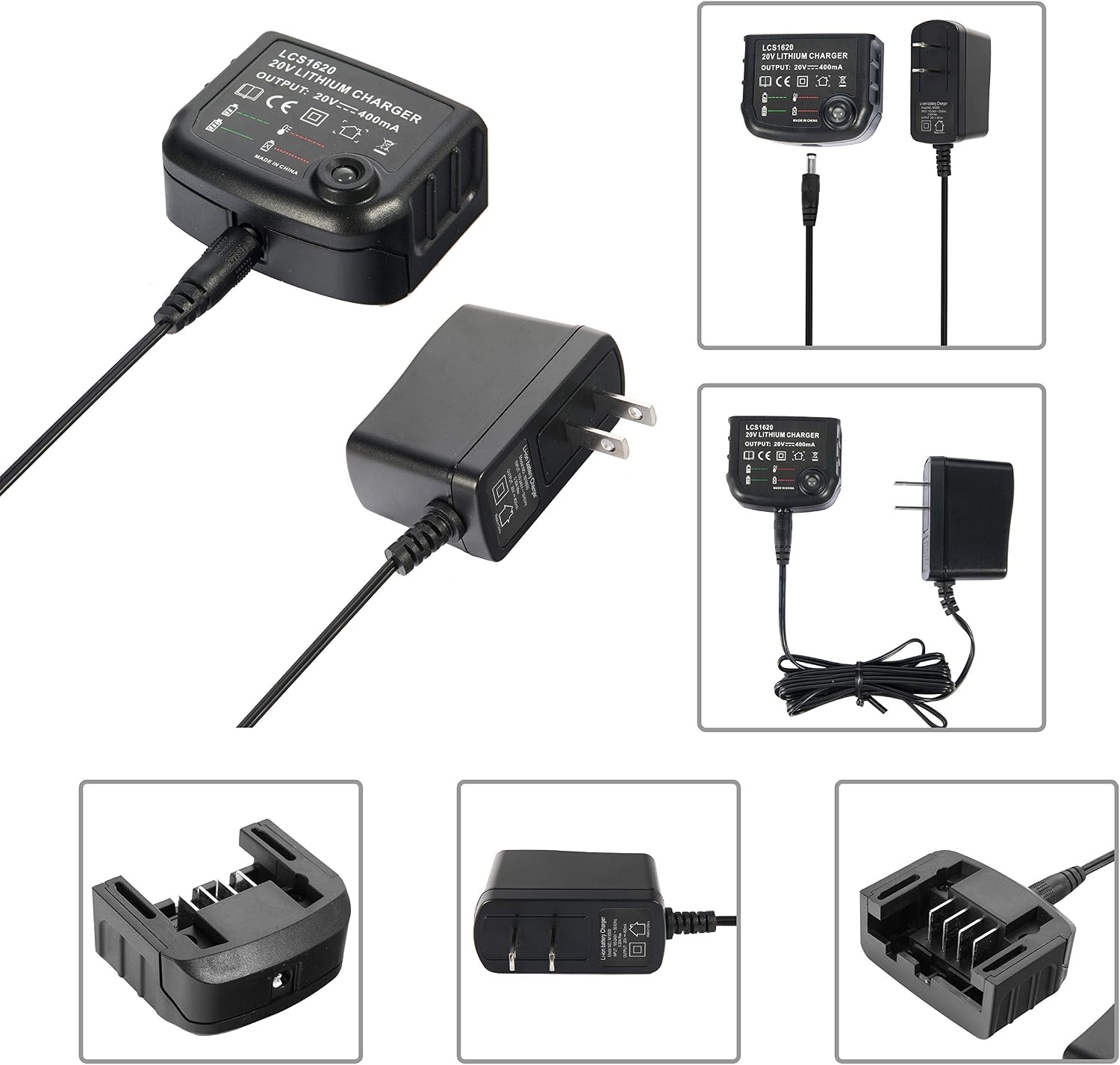 CELL9102 Battery Charger LCS1620 for Black and Decker (B&D) 16V 20V MAX Lithium Ion Battery LBXR20 LBX20 LB20 LBXR20-OPE LBX4020 LB2X4020 LBXR2020-OPE LBXR16 BL1514