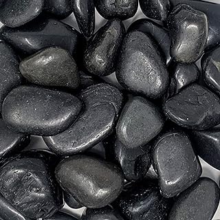 Midwest Hearth - Piedras Decorativas de Color Negro pulidas (1 a 3 cm)