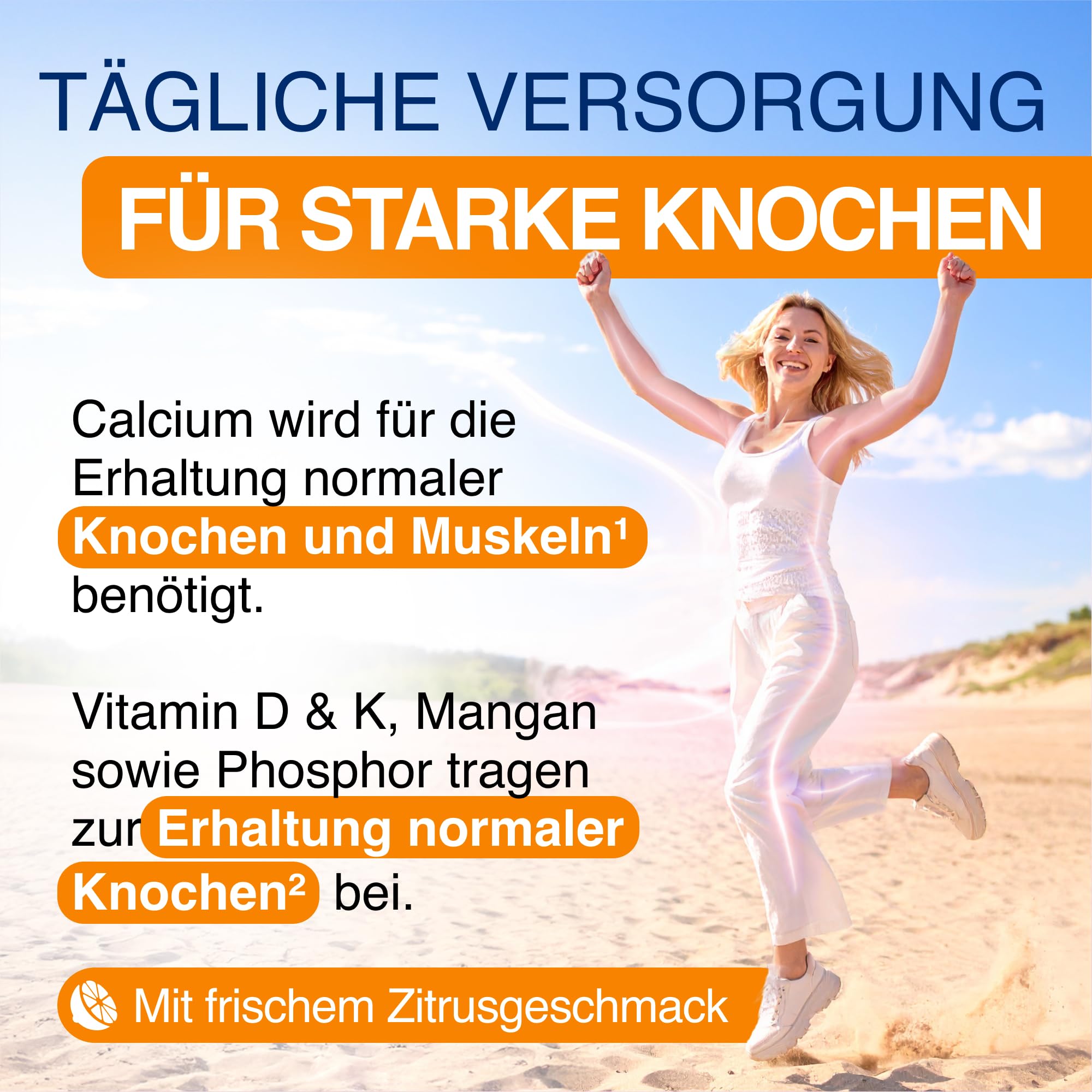 Gelencium Osteo Complex – 800 mg Calcium aus 3 Quellen – 30 Sticks | CalGo Hydroxyapatit, Sango-Koralle & Calciumcitrat · Mit Vitamin D3, K2 & Mangan für normale Knochen