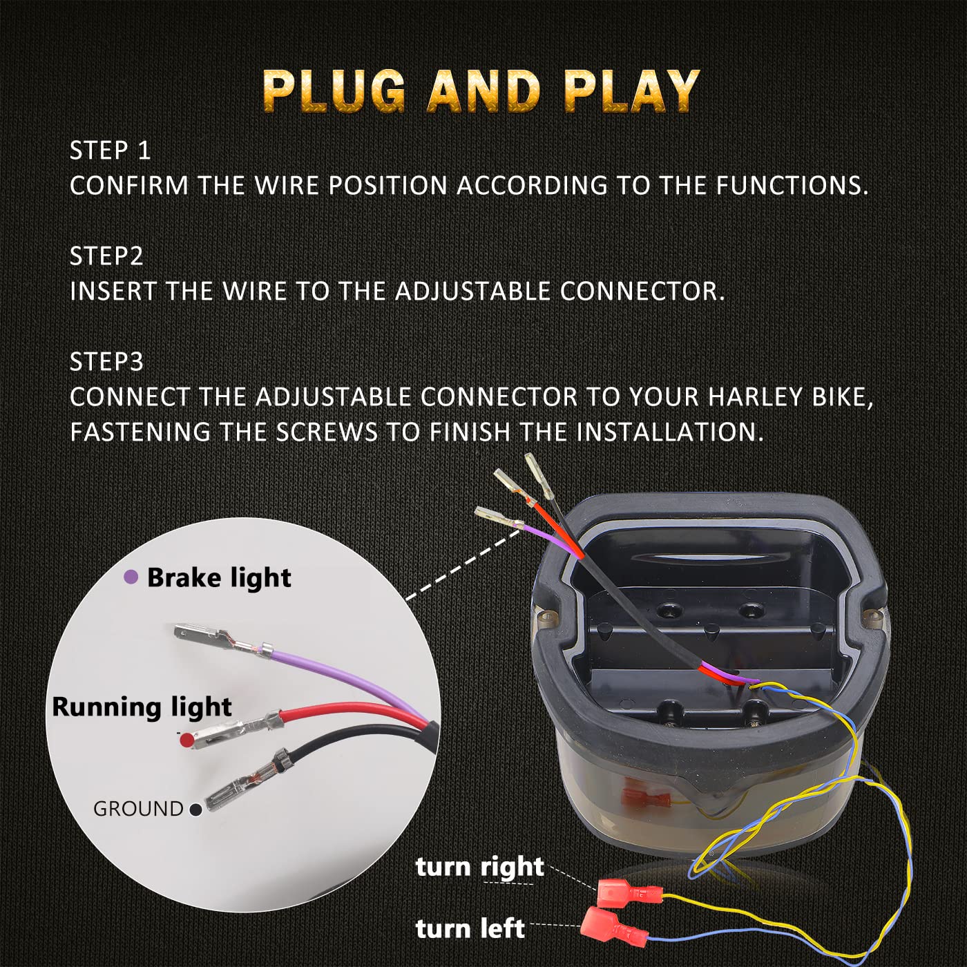 Buy DOT LED Tail Light Turn Signal Brake for Motorcycle F1Style