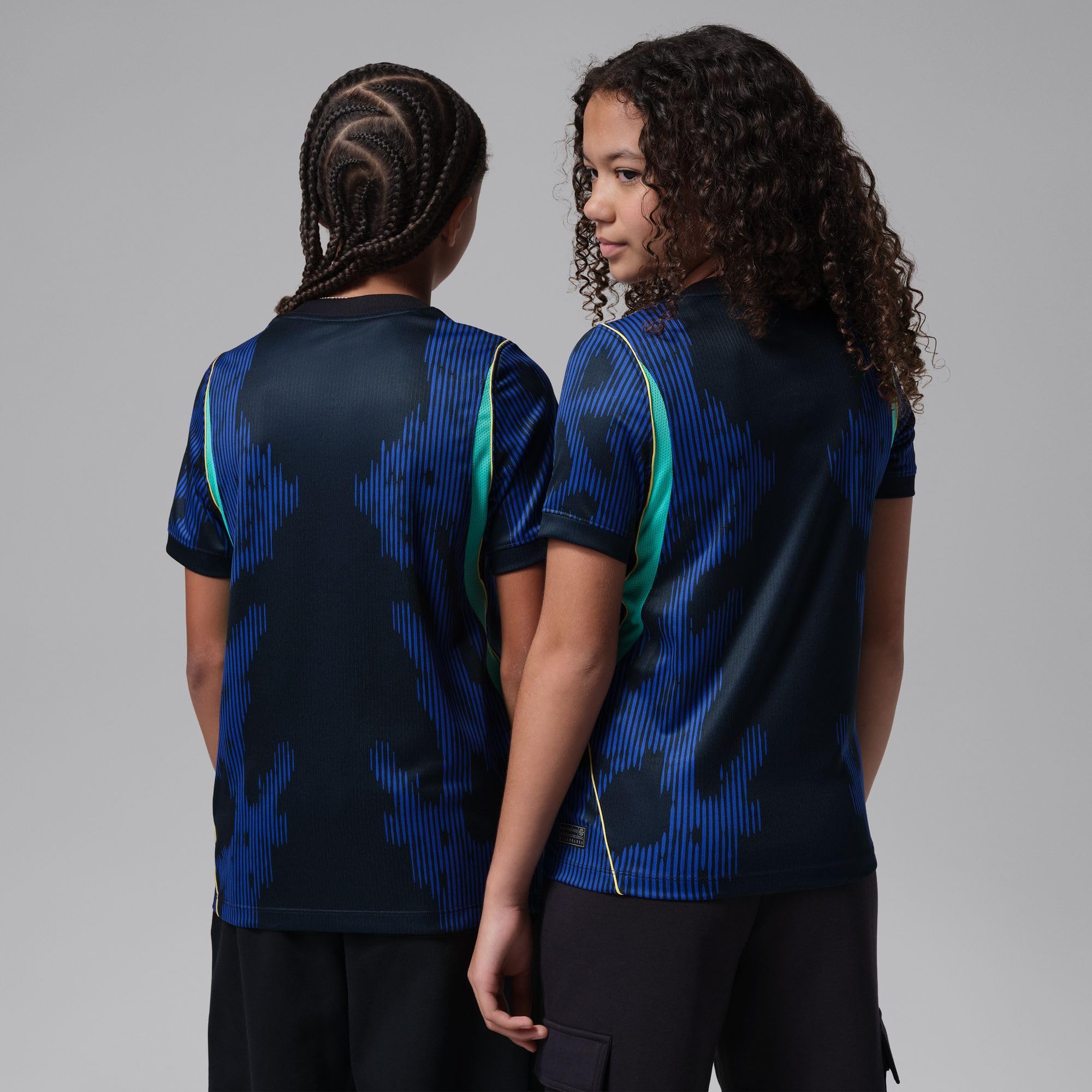NIKE Brasilien 2026 Auswärtsstadion Jordan Dri-FIT-Replika-Fußballtrikot für ältere Kinder, IU1080