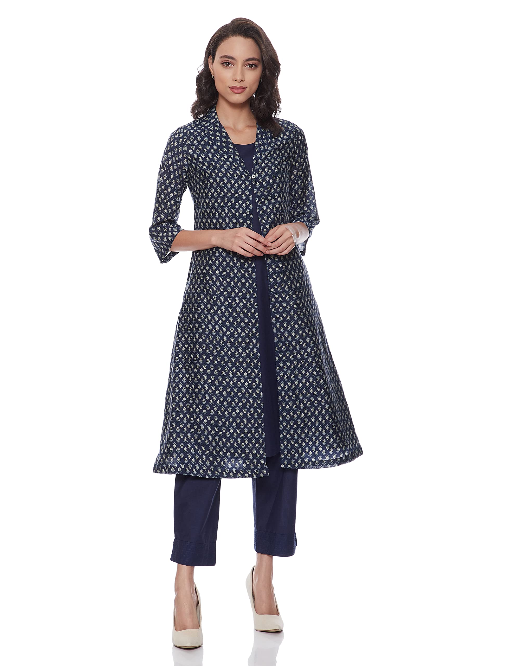 BIBAWomen Polyester Straight Printed Suit Set