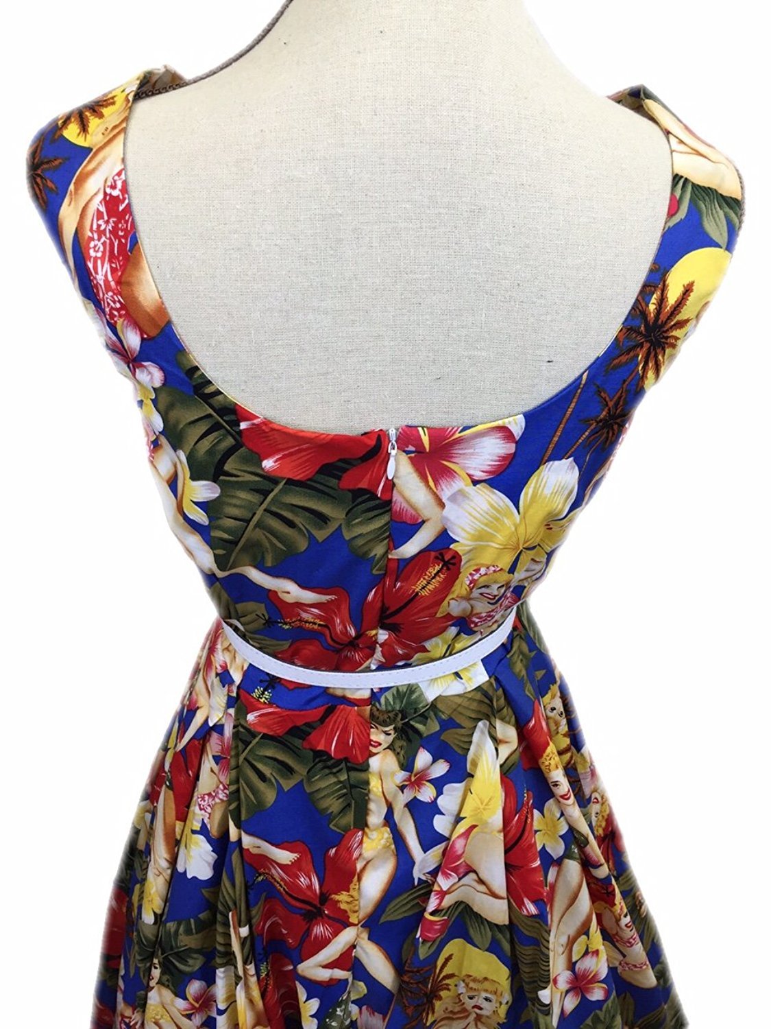 Boolavard Femmes Robe de Rockabilly des années 50 Audrey Hepburn + Sac à Linge + Cadeaux-Shopper Bag