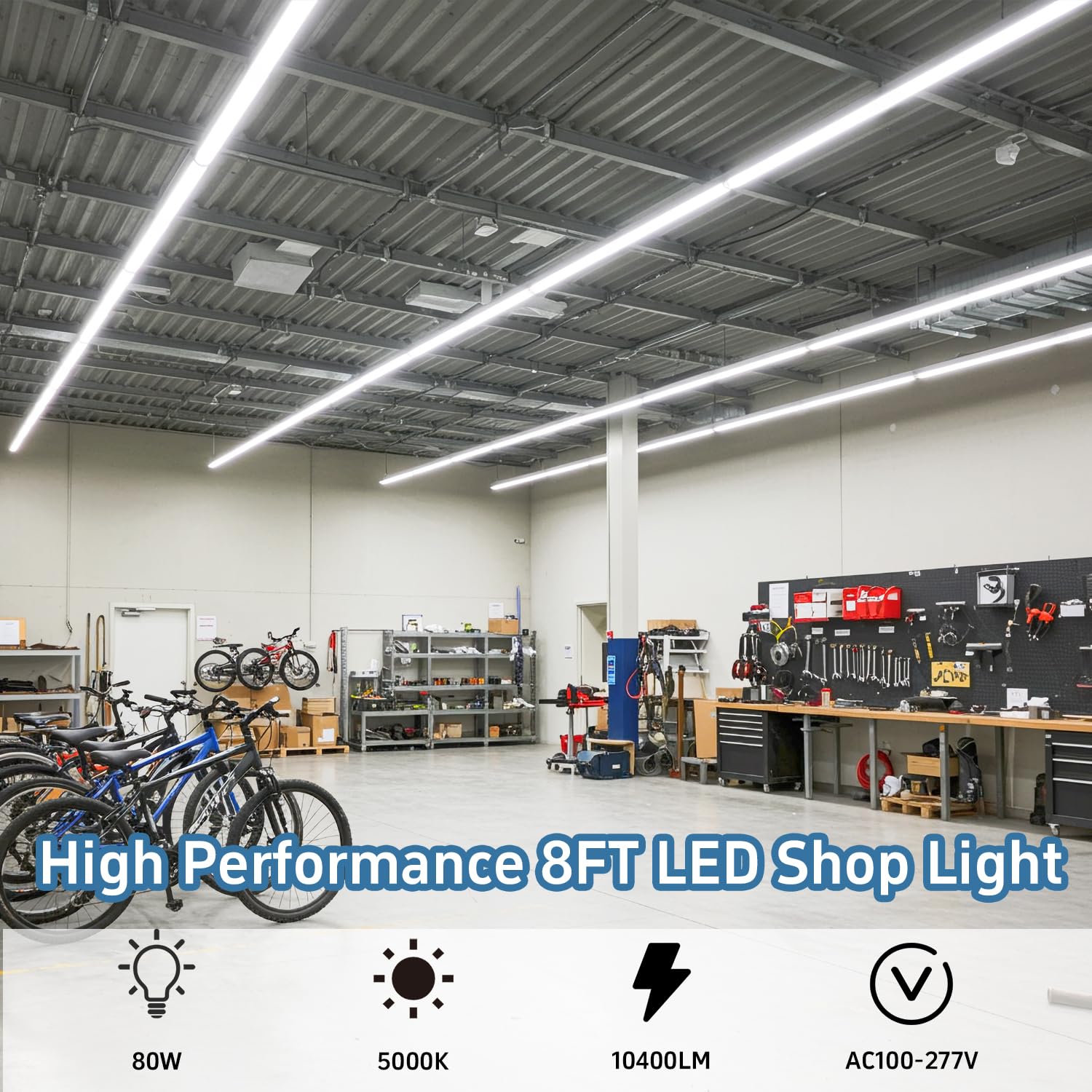 Linear Led Light Store Snapklik.com : 8FT LED Linear Strip Light Fixtures, Commercial 8 LED ...