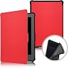 Case for Kobo Clara HD, Techcircle Ultra Compact and Lightweight PU Leather Magnetic Folding Cover, Auto WakeSleep, Soft Protective Cover for Kobo Clara HD 6 e-Reader, Red
