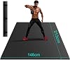Stepwaver Extra Large Exercise Mat,213x146/244x183x0.8cm Extra Thick Workout Mats for Home Gym Flooring, Non-Slip, Ultra Durable, High-Density Gym Mat for Cardio,Yoga, Jump Rope, MMA, Weights