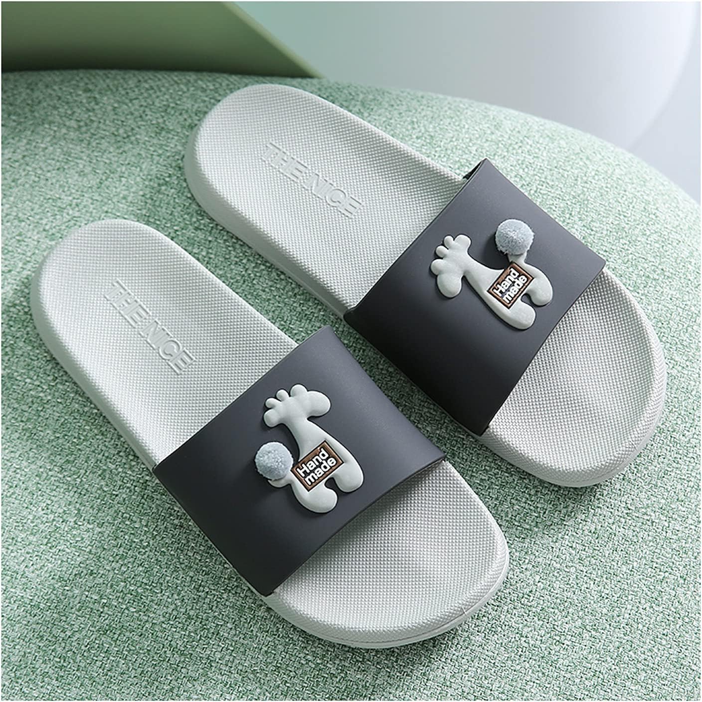 Rosyclo Kissen Slides Hausschuhe, Badezimmer Dusche Sandale, Dicke Sohle, Rutschfest Schnell