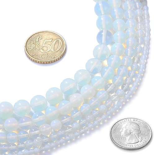 Miniatura 4 de FANGQUN 45 cuentas de granate de 0.315in para pulseras, cuentas de oración de piedra natural, color borgoña, cuentas redondas pulidas para hacer