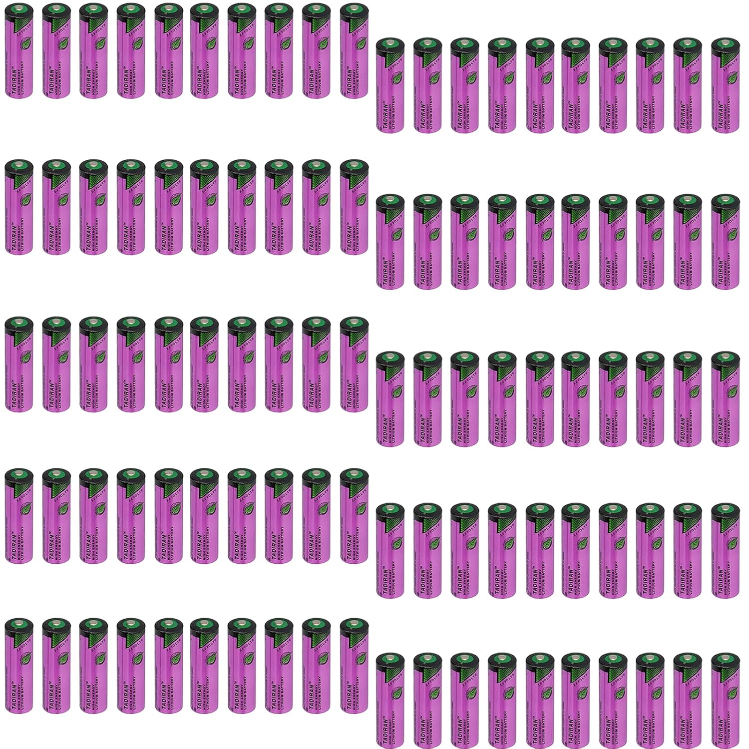 100-Pack SL-760 3 6V 2200mAh Non-Rechargeable PLC AA Lithium Replacement Battery for SL-760