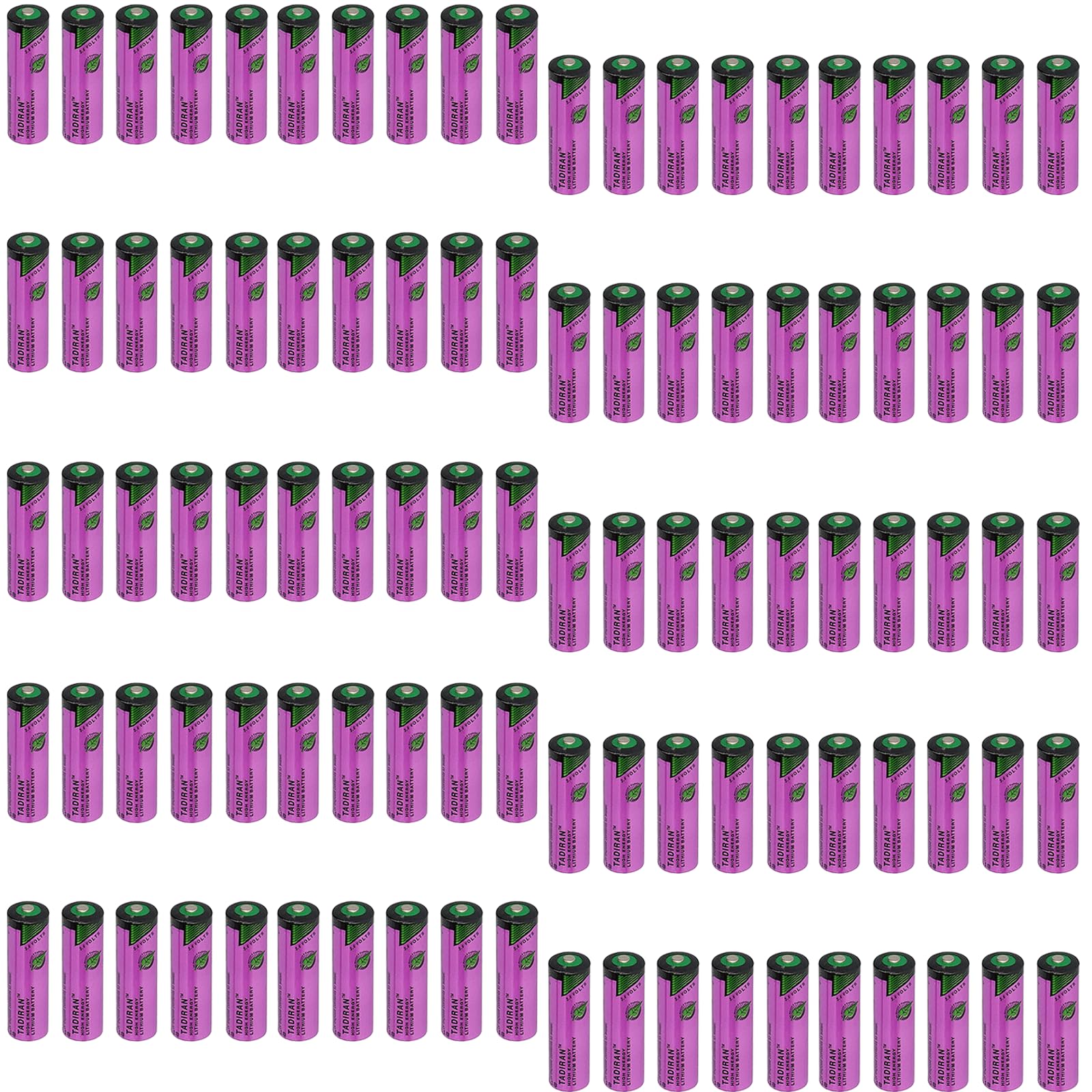 100-Pack SL-760 3 6V 2200mAh Non-Rechargeable PLC AA Lithium Replacement Battery for SL-760
