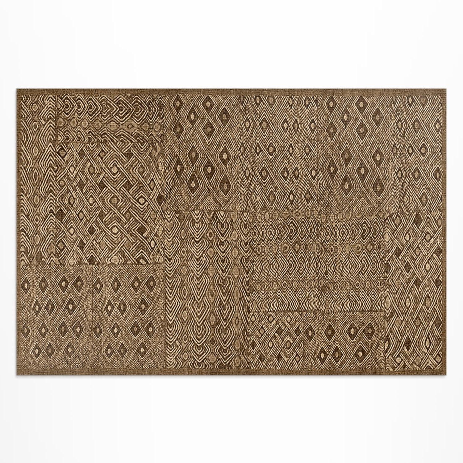Tapis d'extérieur 120x180 cm rectangle en PVC imperméable pour décoration balcon et terrasse