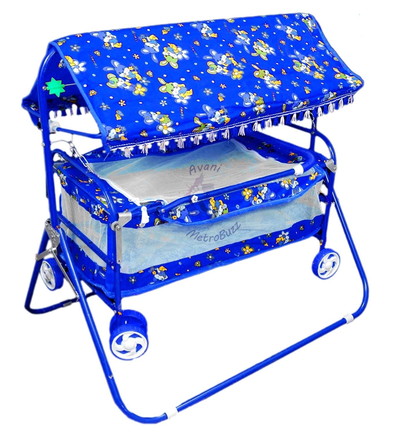 AVANI METROBUZZ Avani Baby Crib and Cradle Two in One (Blue01)