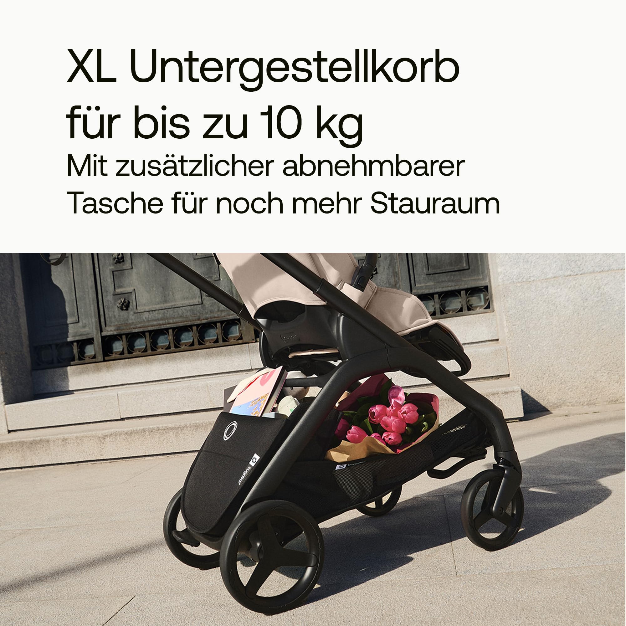 Bugaboo Dragonfly Plus Kinderwagen kompakt leicht wendbarer Sitz flache Liegeposition Heritage Black