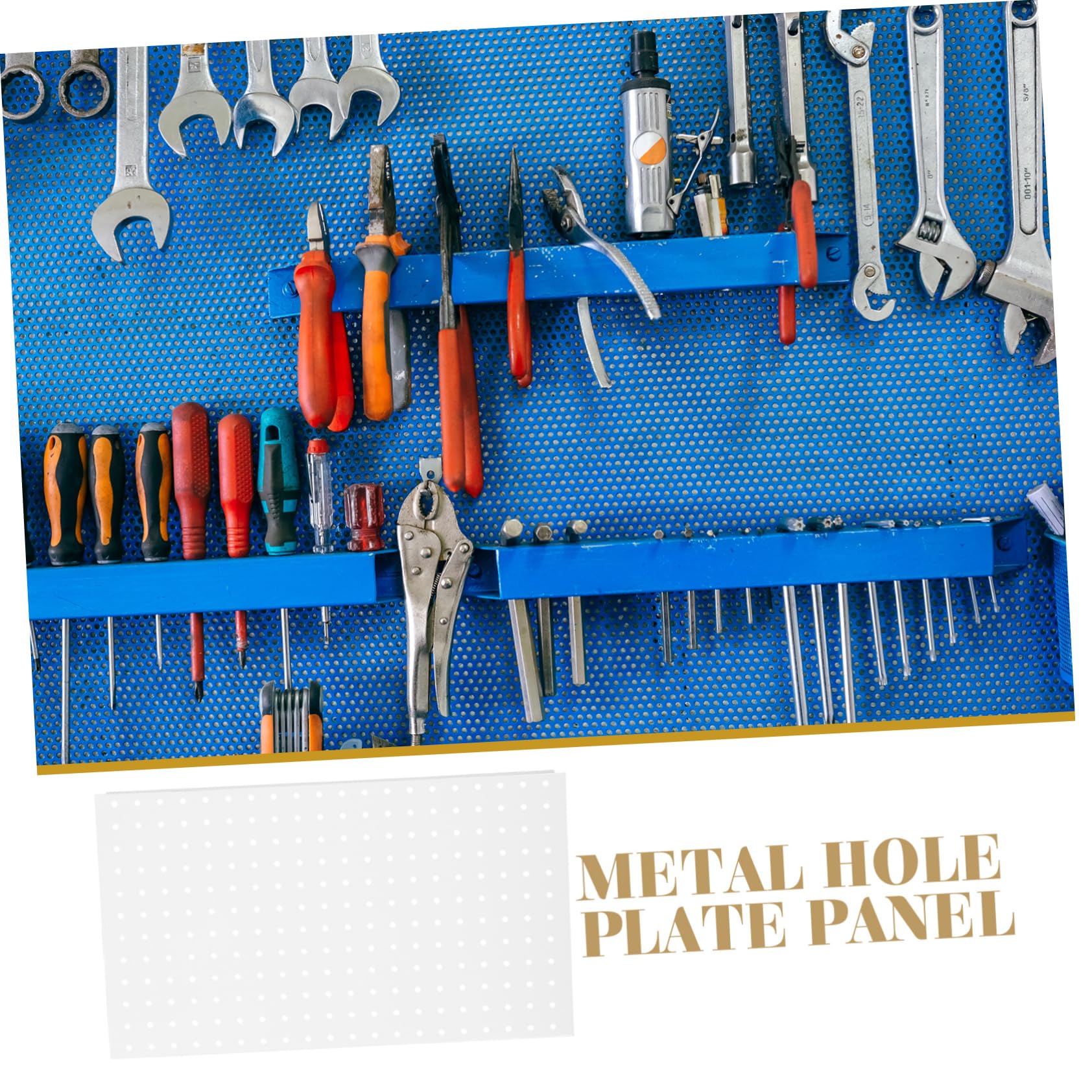 Lochwandpaneel aus Eisen für Garage und Werkbank, Weiß