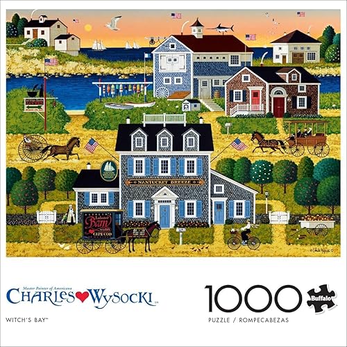Miniatura 3 de Buffalo Games - Charles Wysocki - Witch's Bay - Rompecabezas de 1000 piezas para adultos, rompecabezas desafiante perfecto para noches de juego -