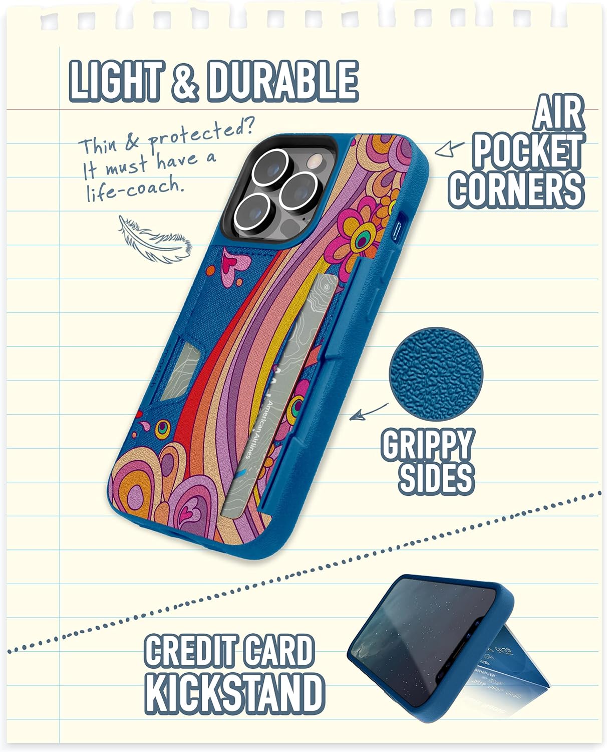 Smartish® iPhone 13 Pro Wallet Case - Wallet Slayer Vol. 2 [Slim + Protective] Credit Card Holder with Kickstand - Freshly Baked