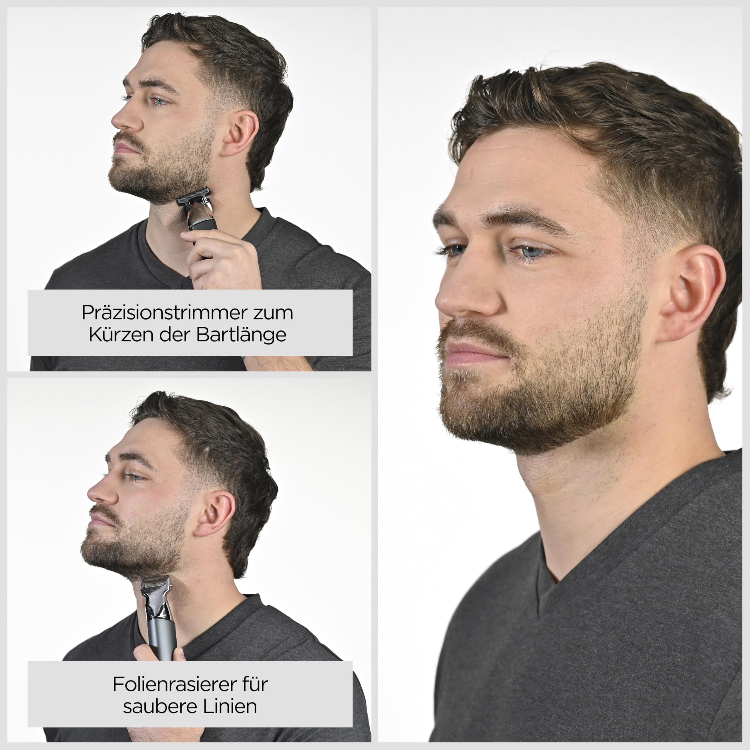 BaByliss Super-X Metal 15-in-1- Multi-Trimmer – Kabelloses Grooming-Kit inklusive Barttrimmer und Nasenhaarschneider, wasserdicht, Geschenk für Männer, Silber/Grau, MT996E