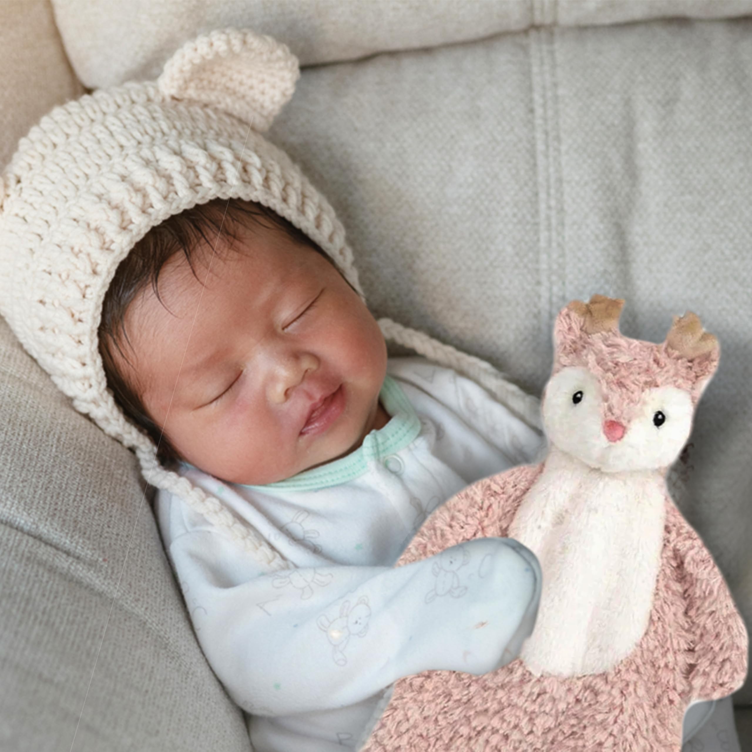 MON AMI Noelle Reindeer Security Blanket 15"/38cms - Image 2