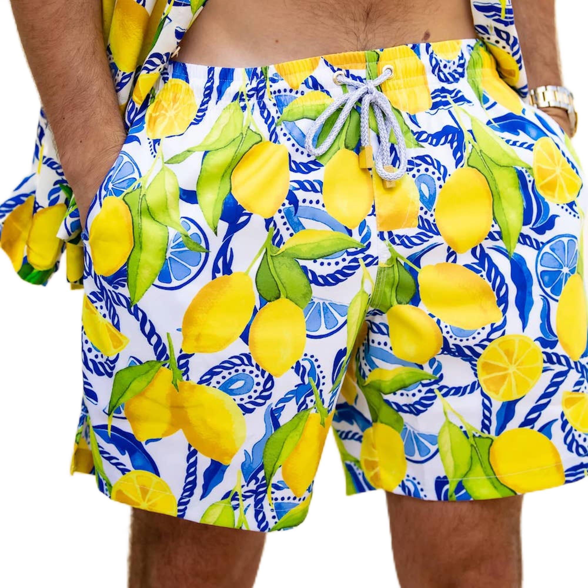 Men's Swim Trunks, Mid-Length Comfortable Swim Shorts, with Elastic Waistband, Mesh Lining, and Triple Stitched-image-31