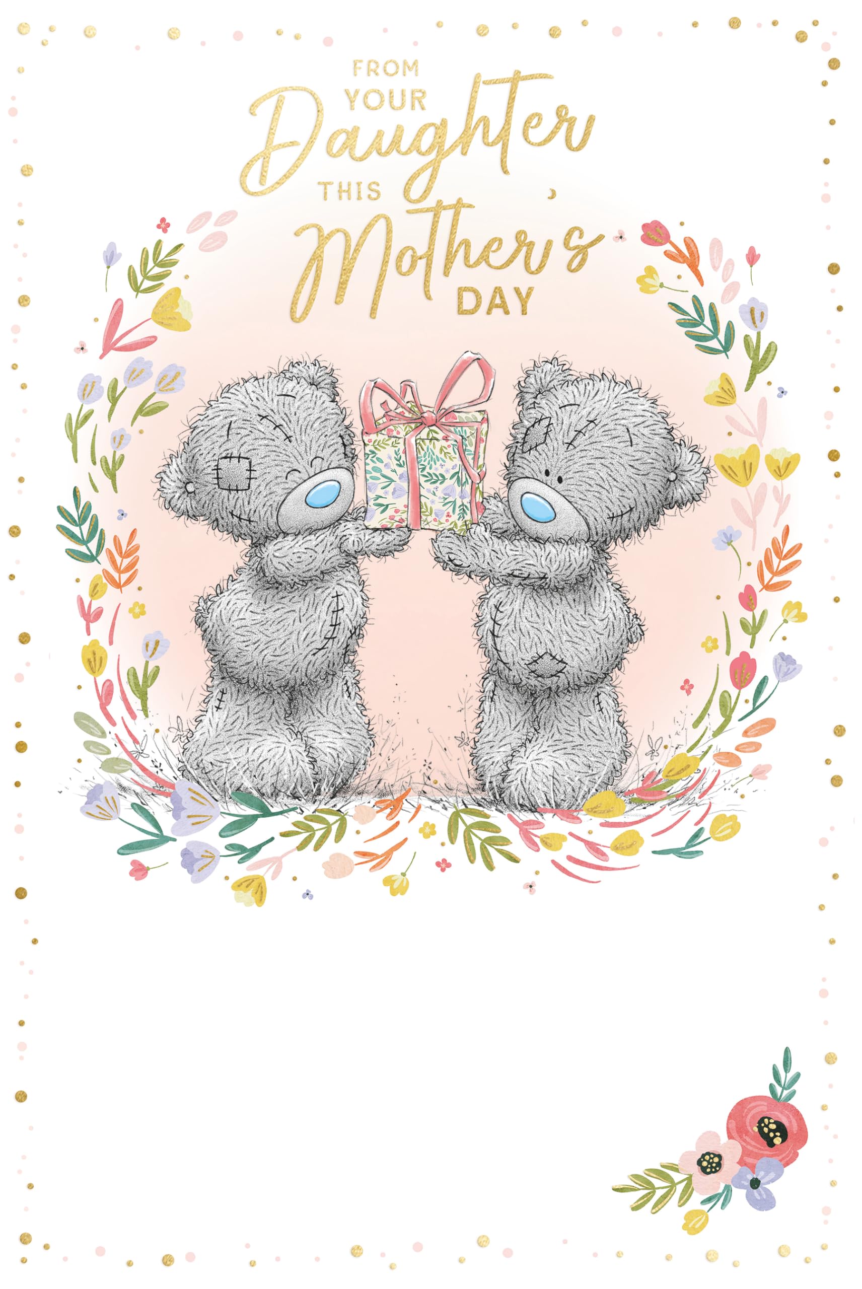 Me to You Tatty Teddy Mother's Day Card 'From Your Daughter This Mother's Day' 6 x 9" - Official Collection