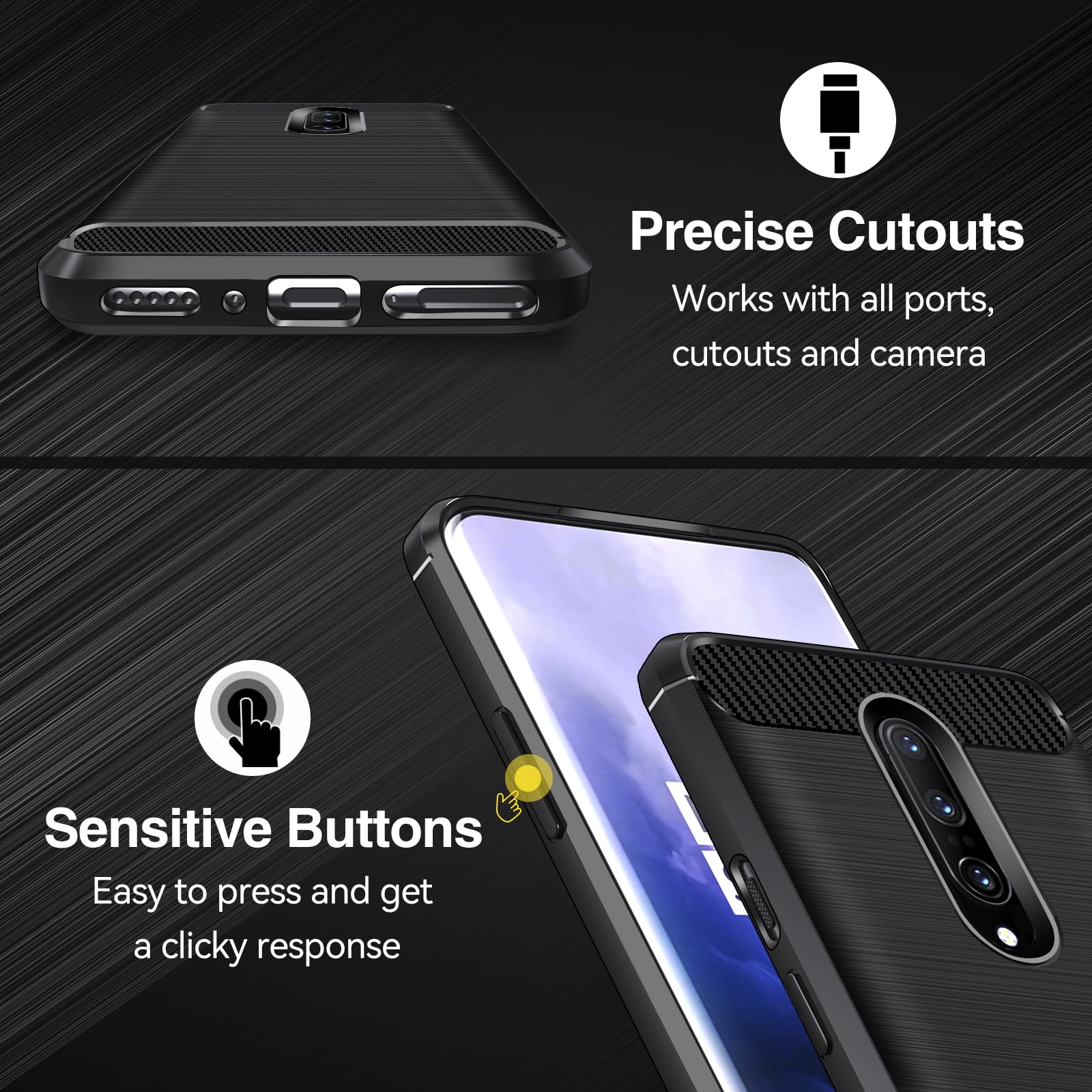 Per OnePlus 12R Custodia, Sottile Chiara IN Silicone Corazza Anti - Foto 2