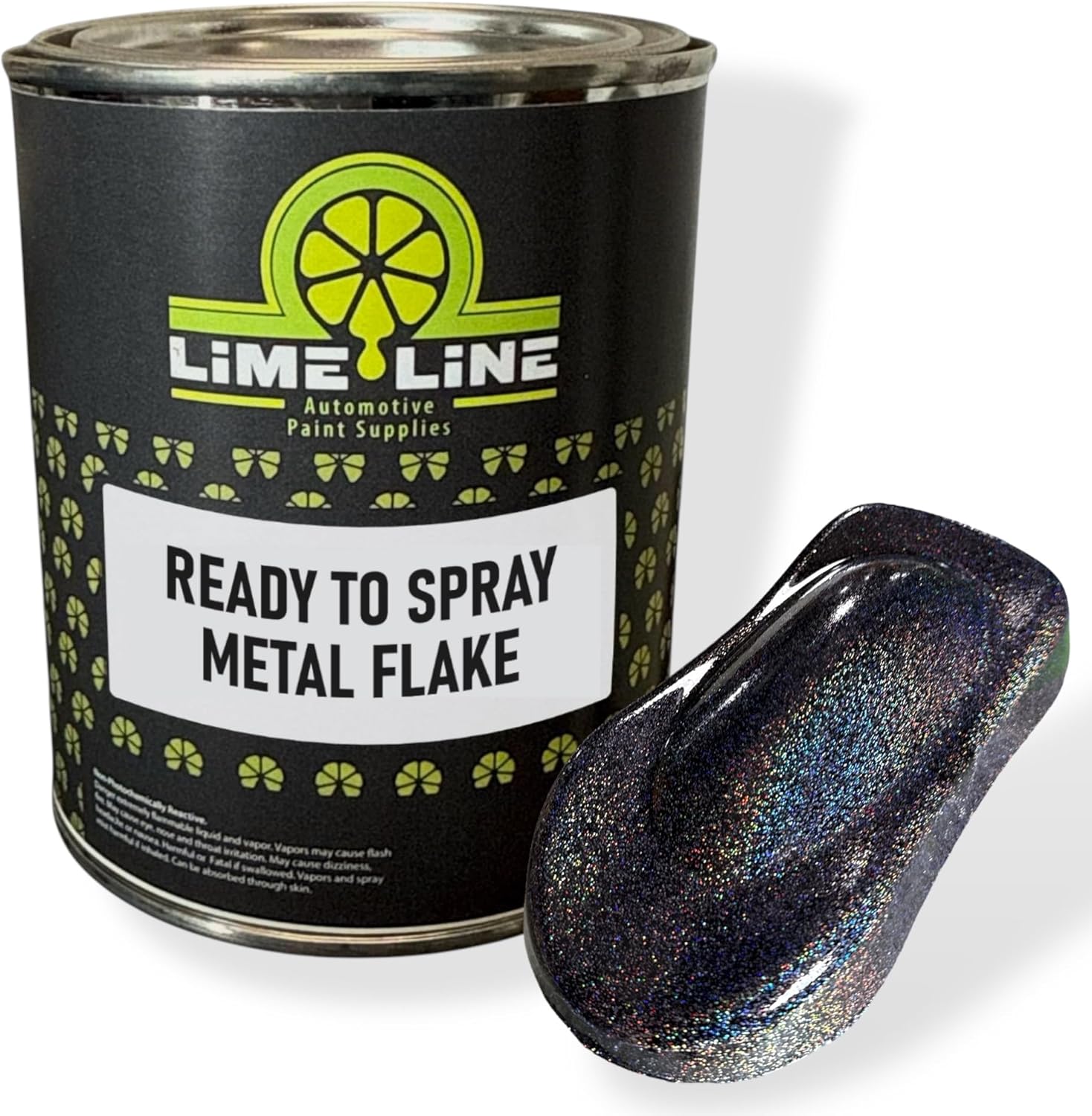 LiME LiNE Silver Metal Flake Basecoat - No Reducer Needed, Ready-to-Spray (1 Pint)