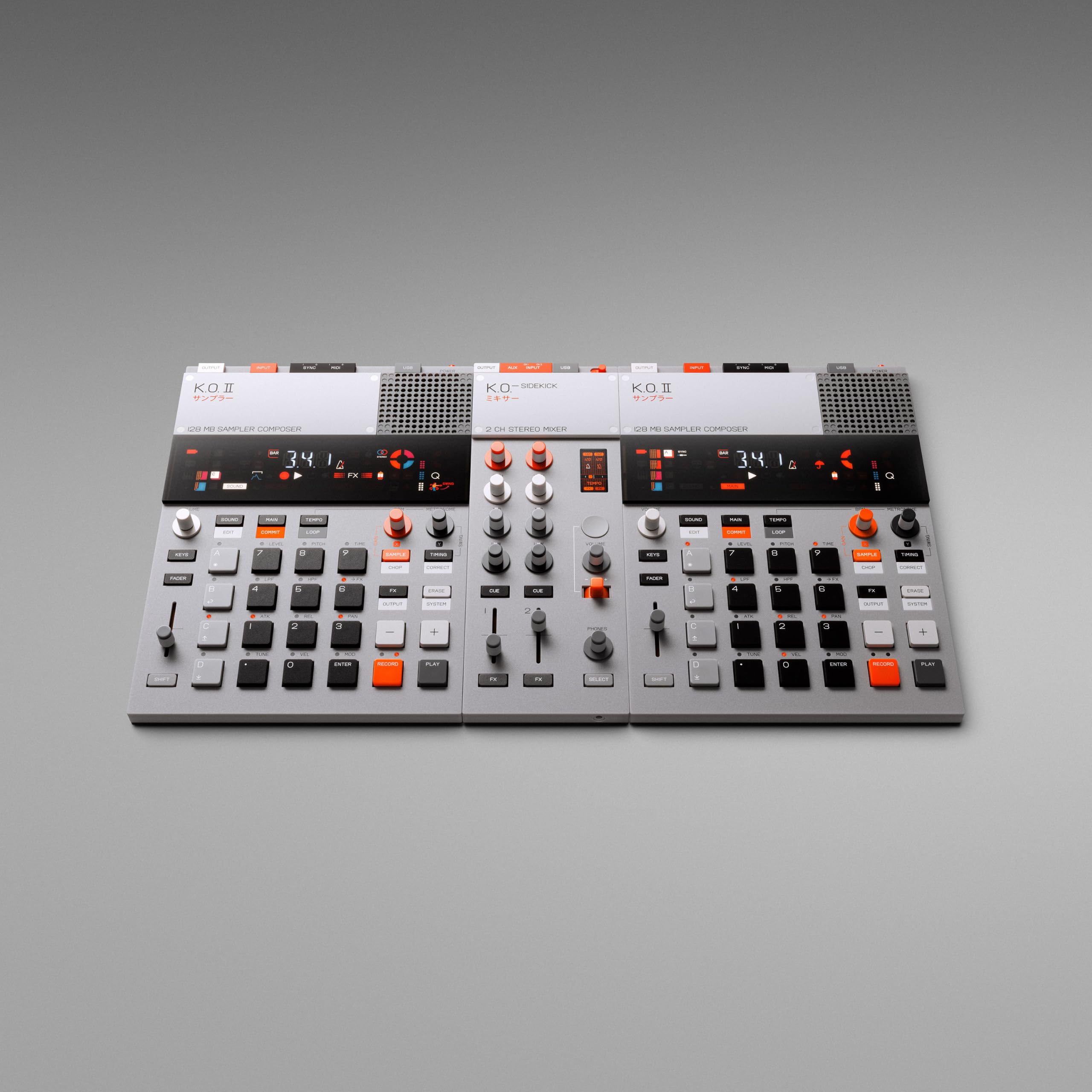 teenage engineering EP–136 K.O.–SIDEKICK standalone 2 channel stereo dj mixer, audio interface ad built-in fx