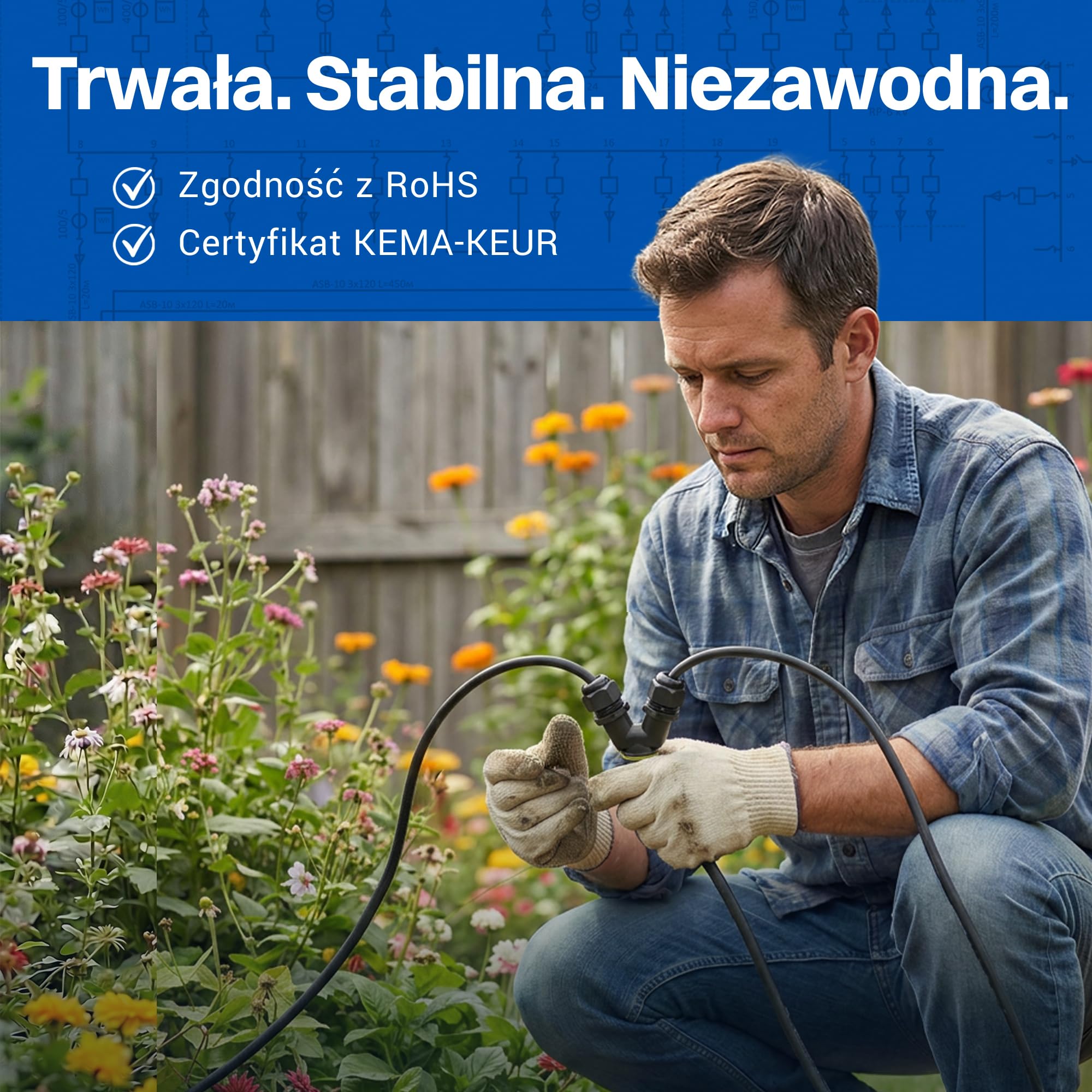 Intratec 5x Wodoodporny Łącznik Kablowy IP68 4-Pin 24A 450V AC z 3 Otworami Y – Przelotowe Złącze do Zastosowań Zewnętrznych i Podziemnych, Ogród Garaż Warsztat, M25 Ø 4-14mm