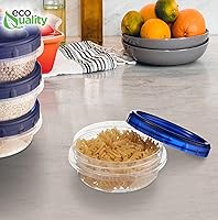 Vista 6 de [Paquete de 12] Contenedores de almacenamiento de 8 onzas con tapa giratoria – Recipientes herméticos de plástico para almacenamiento de alimentos