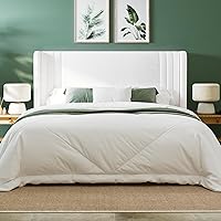 Vista 3 de Allewie Base de cama de plataforma de terciopelo tamaño Queen con cabecera acolchada vertical con respaldo alado, fácil montaje, almacenamiento