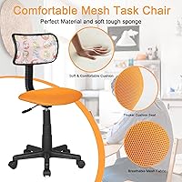 Vista 9 de JJS Home - Juego de escritorio y silla giratoria pequeña, asiento ergonómico ajustable de malla transpirable, asiento ergonómico ajustable, taburete