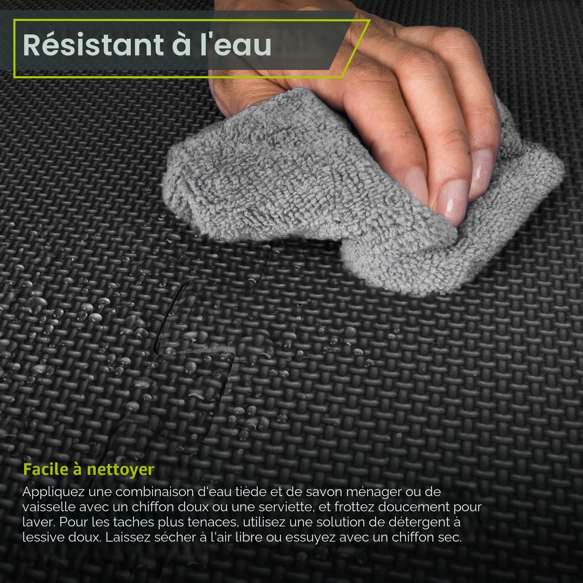 ProsourceFit Weaved Pattern Extra Thick Exercise Puzzle Mat 3/4-inch, EVA Foam Interlocking Tiles for Protective, Cushioned Flooring for Home and Gym Equipment; Black, 96 SQ FT, 24 Tiles