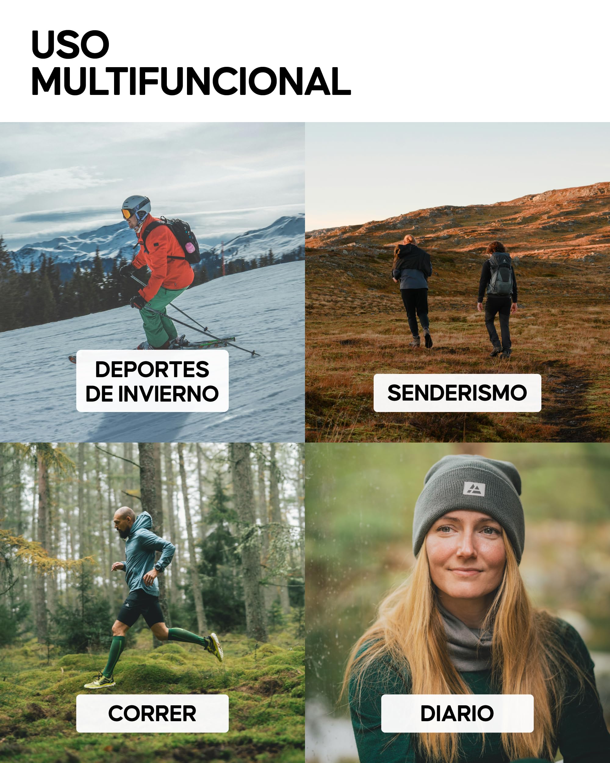 DANISH ENDURANCE Braga Cuello Hombre y Mujer de Lana Merino, Unisex, Deporte - Braga Cuello Mujer y Hombre, Bragas, Bufanda
