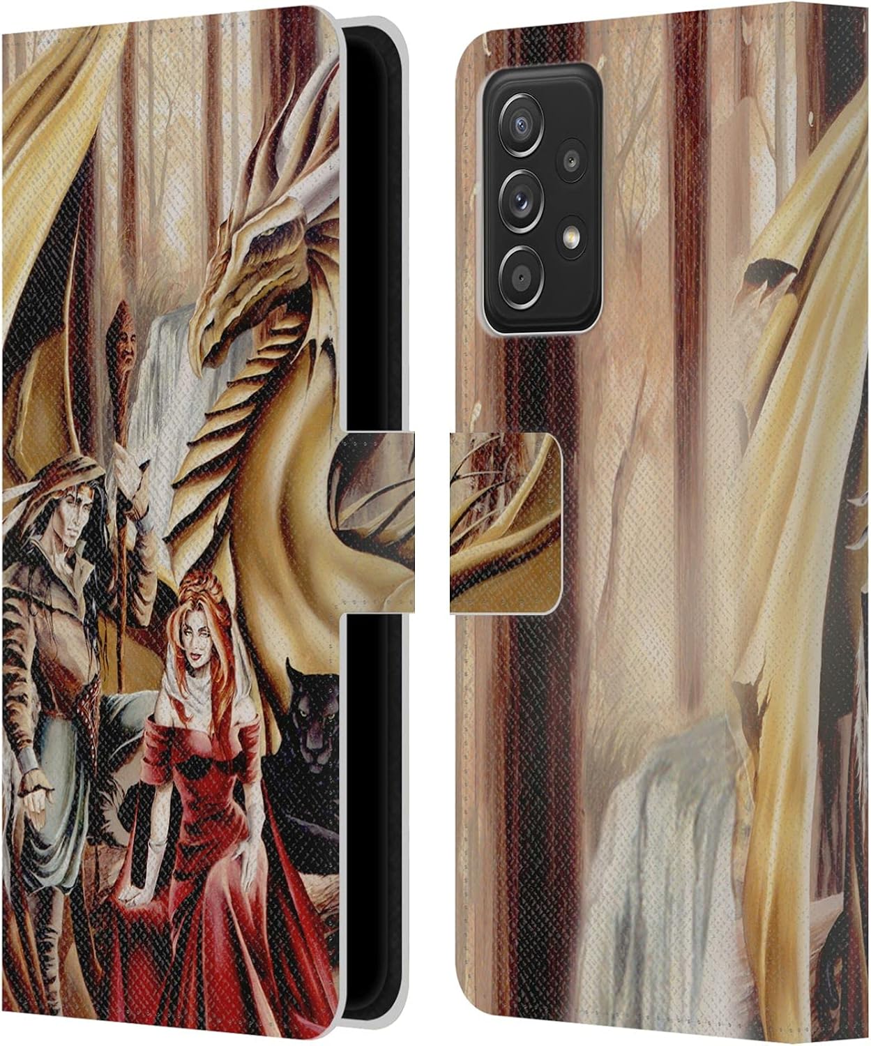 Head Case Designs Officially Licensed Ruth Thompson Gathering Dragons 2 Leather Wallet Case Compatible with Galaxy A52 / A52s / 5G (2021)