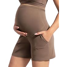 POSHDIVAH Maternity Wide Leg Casual Shorts for Women 6"/9"/12"