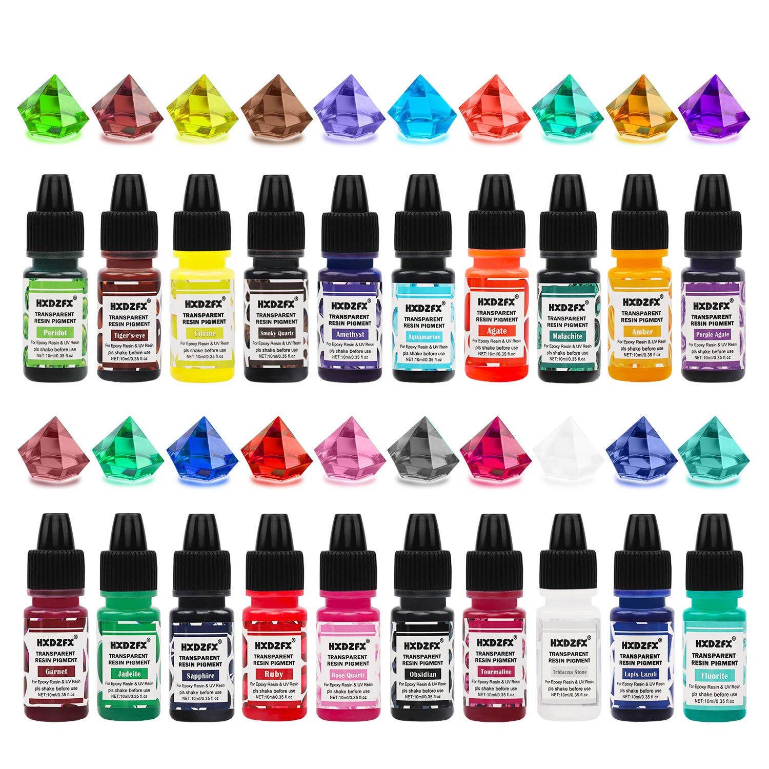 Buy Epoxy Resin Pigment 20 Color Liquid Clear gem Epoxy Resin