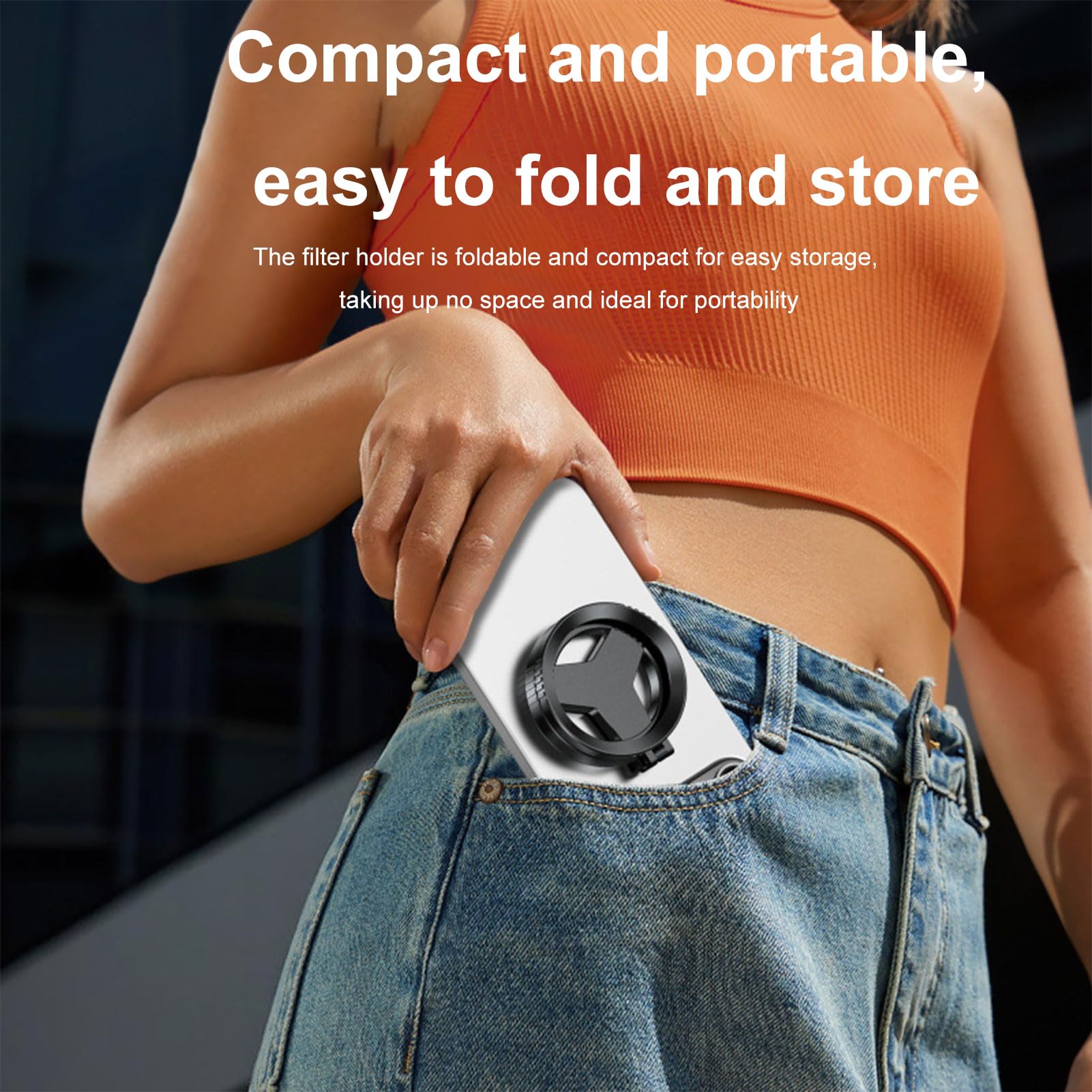 Cuifati Filtro Magnetico per Telefono da 52 Mm, Filtro Stellare Polarizzatore CPL per Smartphone con Clip Universale, Design Ruotabile per (Lente Polarizzata Lente Starlight)