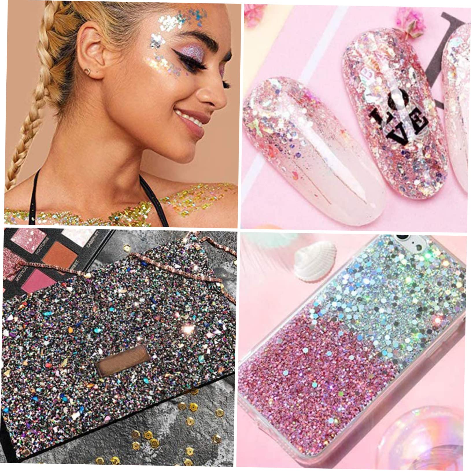 FRCOLOR 3 Set Innovativi Glitterati Per Feste Di Carnevale in Un Unico Set Di Trucco Per Corpo Viso E *3