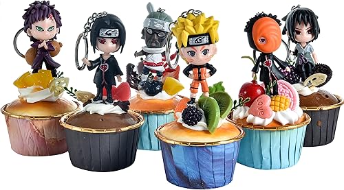 Miniatura 8 de Llavero de anime para decoración de tartas, figuras de acción, figuras de dibujos animados, decoración de fiesta, mini juguete, suministros de