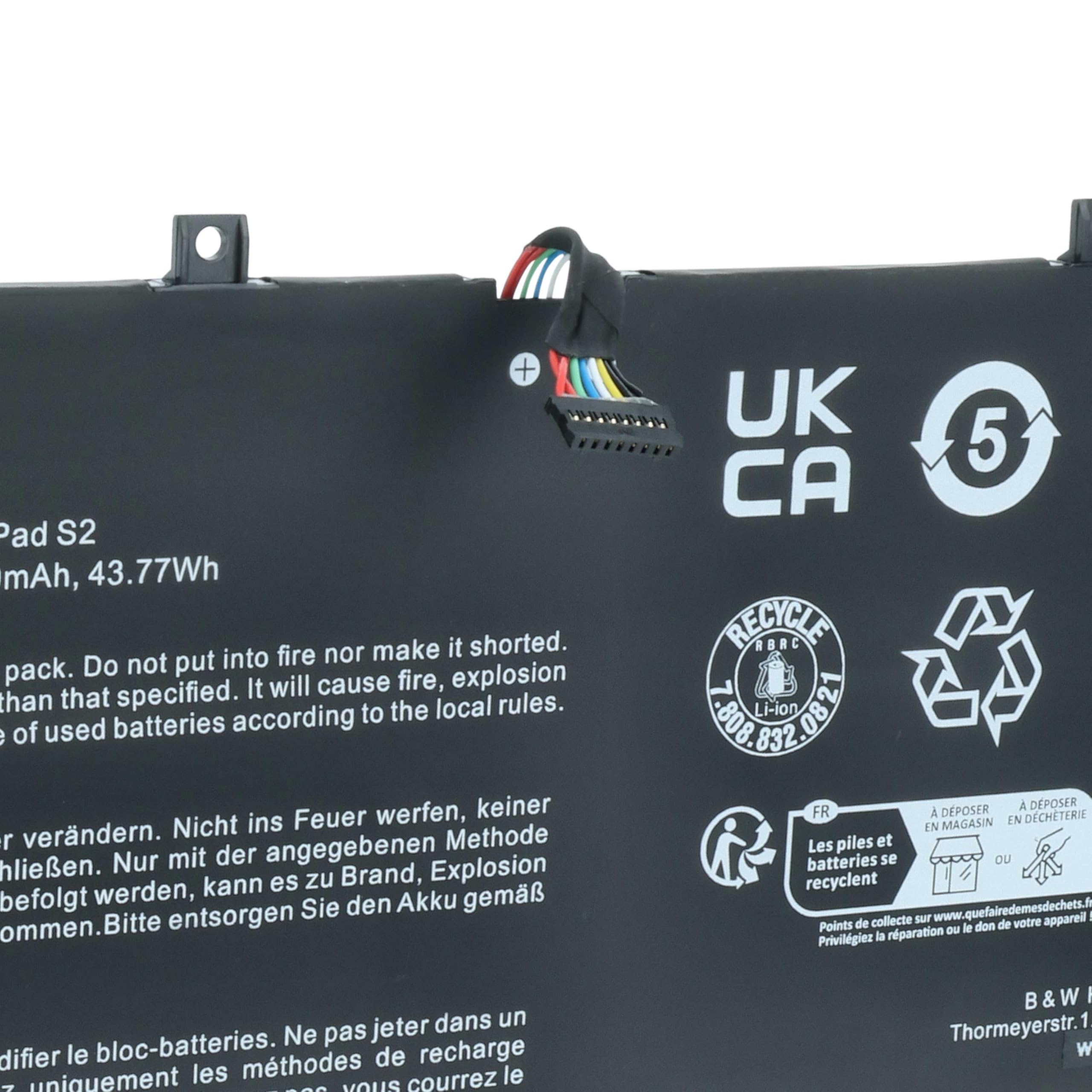 vhbw batteria sostituisce Lenovo SB10T83119, SB10T83120, L18D4P90, L18M4P90, L18C4P90 per notebook (2850mAh, 15,36V, Li-Poly)