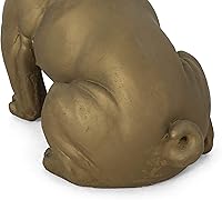 Vista 8 de Christopher Knight Home Susan - Estatua de jardín de bulldog francés para exteriores, color dorado rústico