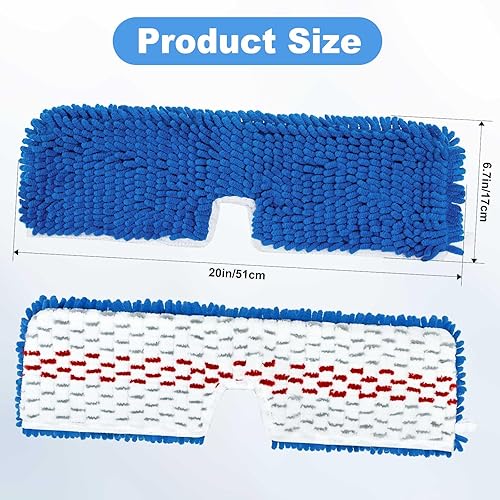 Miniatura 3 de Paquete de 4 cabezales de repuesto compatibles con O-cedar Hardwood Floor 'N More de microfibra de doble o 3 acciones, repuesto de mopa de chenilla,