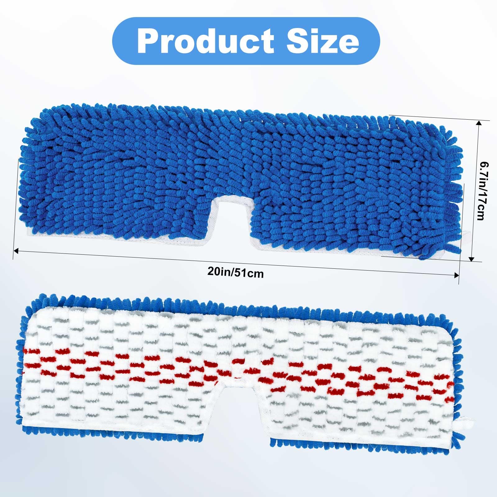 Recambio de almohadillas para mopa abatible compatibles con O-cedar Floor 'N More de microfibra doble o 3 acciones, almohadillas de microfibra de chenilla Ocedar para limpieza de suelos (paquete de 4