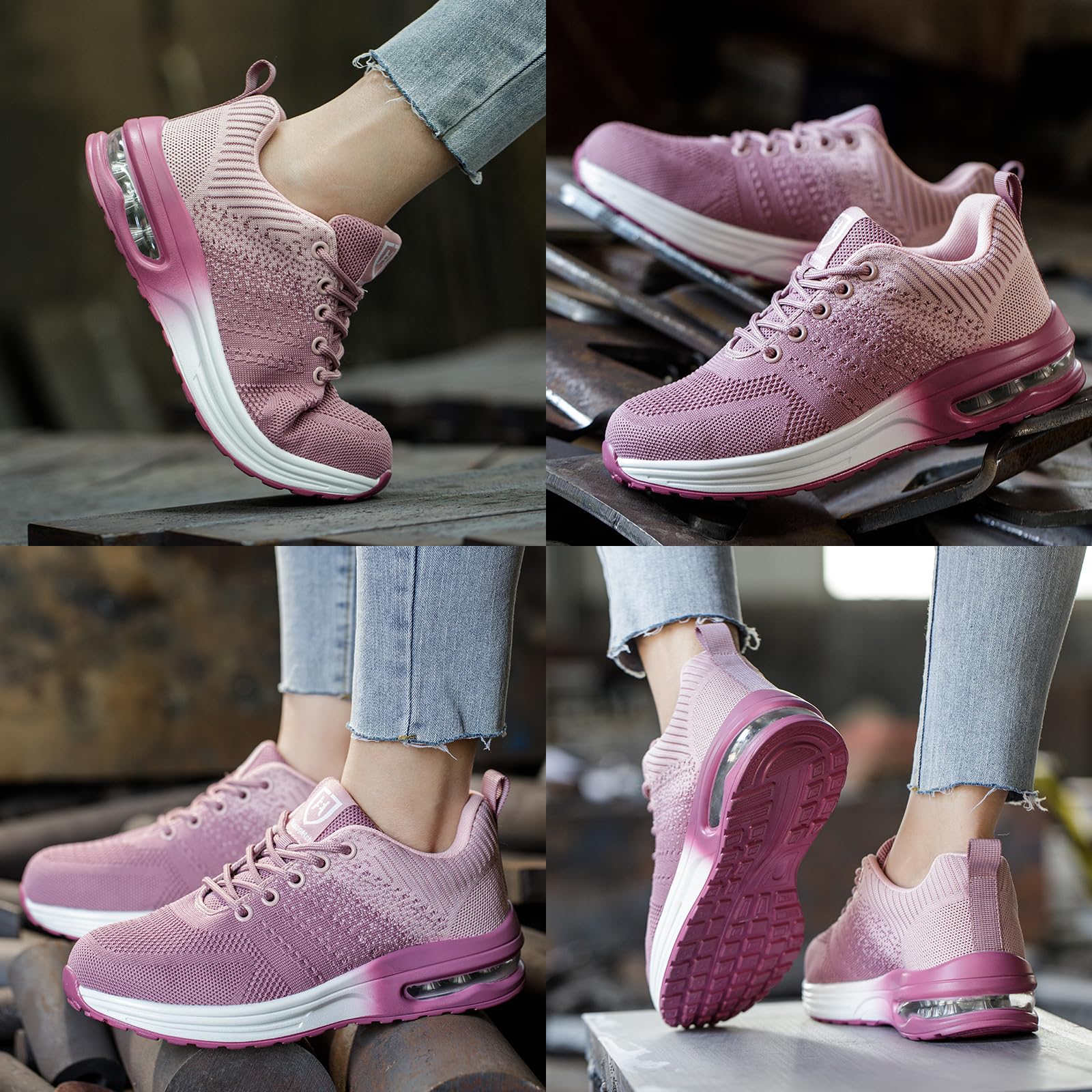 Baofular Scarpe Antinfortunistiche Uomo Donna Leggere Scarpe da Lavoro Comode Scarpe Sicurezza Antiscivolo Traspiranti