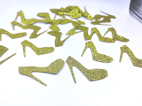 Miniatura 2 de 100 recortes de papel con purpurina de tacón alto para decoración de despedida de soltera, boda, despedida de soltera, mesa de despedida de soltera,