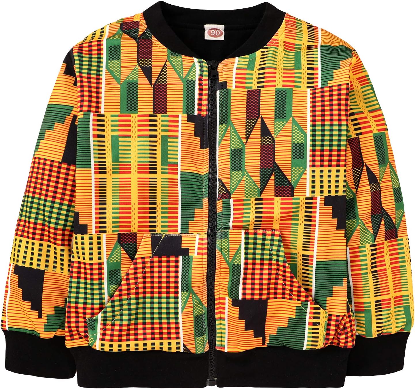 YOUNGER TREE Africa Print Kids Coat Dashiki Jacket Kente Clothes for Boys Girls