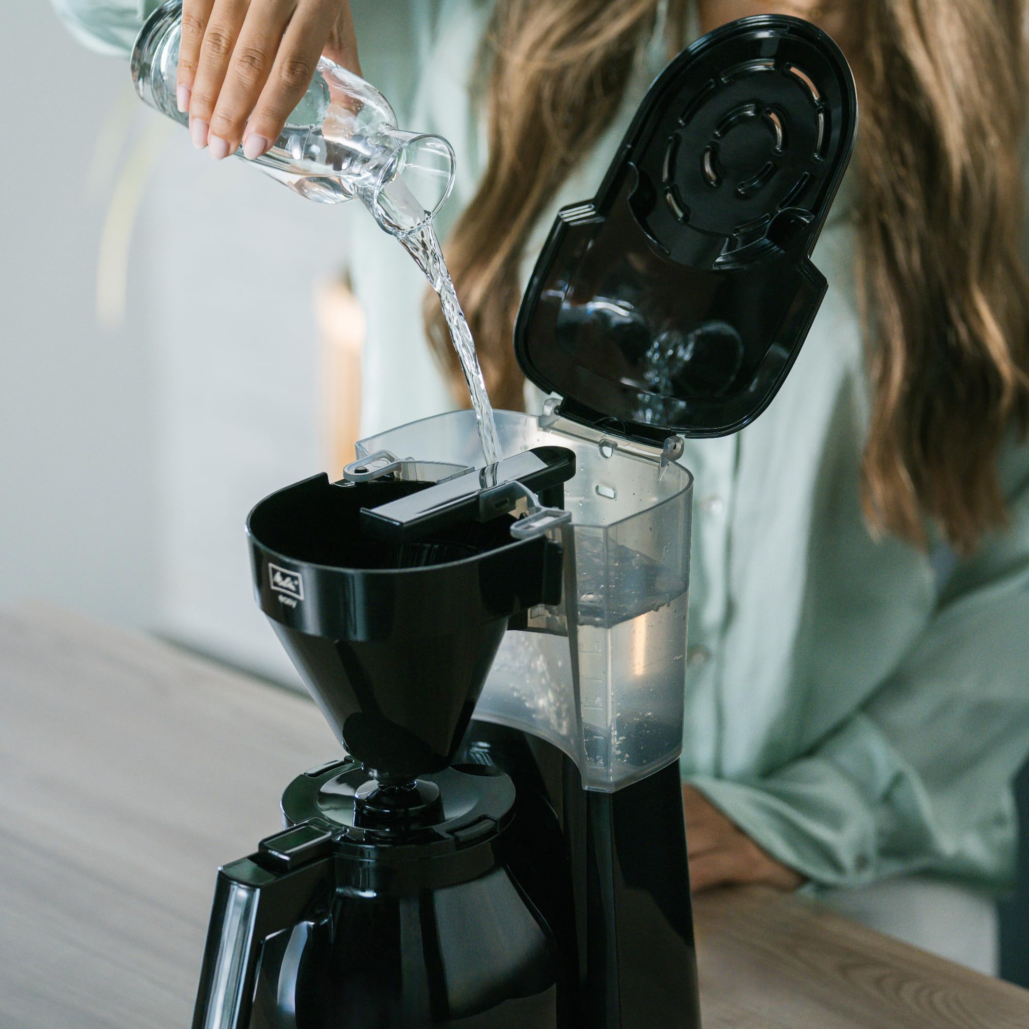 Melitta Cafetière à Filtre avec Verseuse Isotherme et seconde verseuse, Easy Therm II, Noir