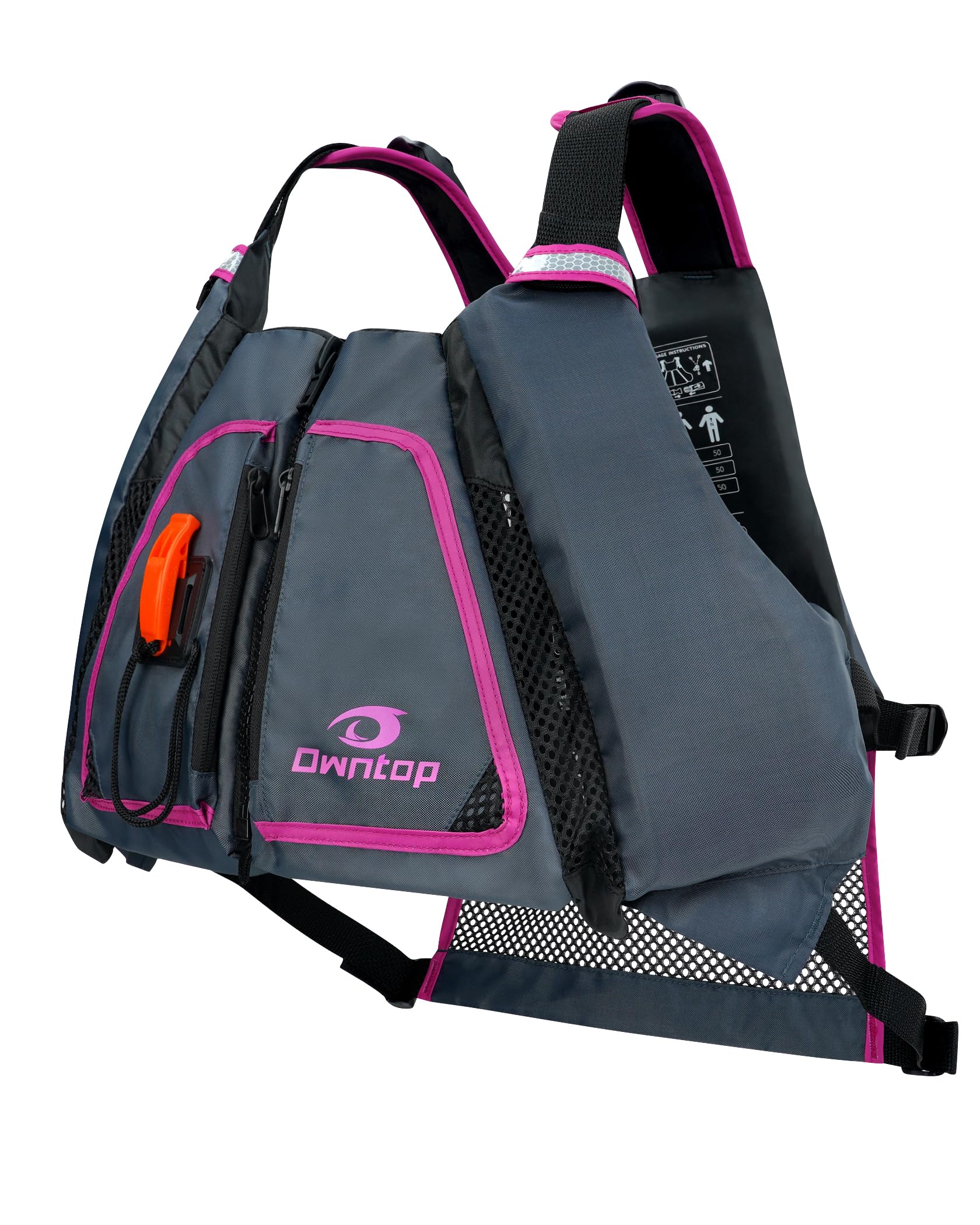 Owntop Adult Swim Vest | Excellent Buoyancy | High Mesh Back | Swim Jacket for Kayaking, Boating, Fishing, Paddle Sports