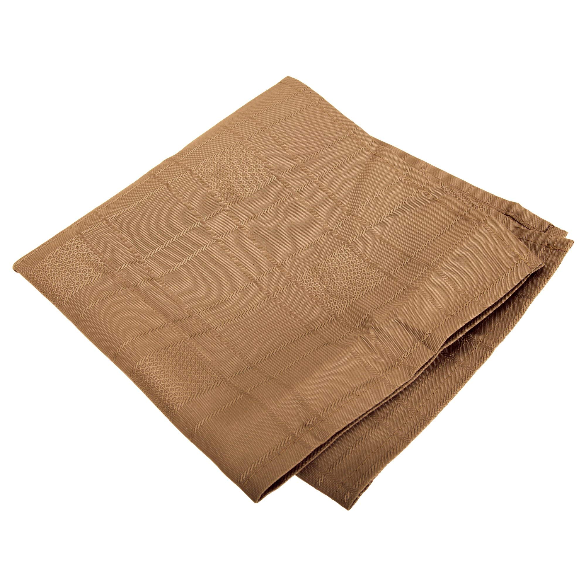 Emma Barclay Coffee Chequers - Jacquard Napkins In - 17X17 (43X43cm)