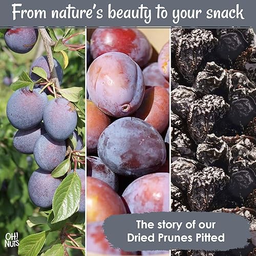 Miniatura 4 de Oh Nuts - Ciruelas secas sin hueso  1 libra - Frutas secas Jumbo  Sin azúcar añadido  Bocados de frutas deshidratadas  Empaquetado en bolsa con